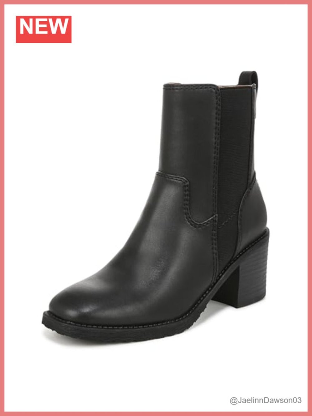 Women's Square Toe Block Heel Ankle Bootie